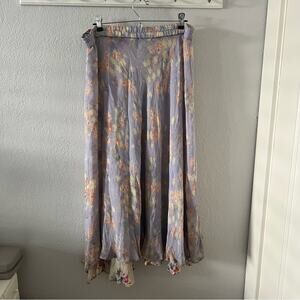 Vintage Carol Anderson Collection Reversible Floral Pull-On MIdi Skirt